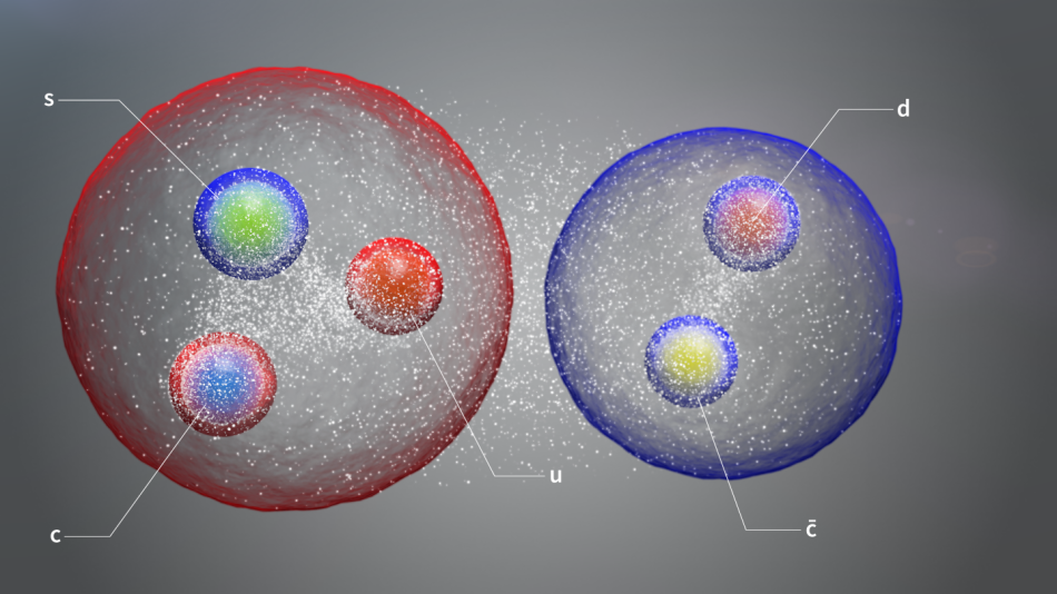 Illustration of a new tetraquark detected for the first time at CERN