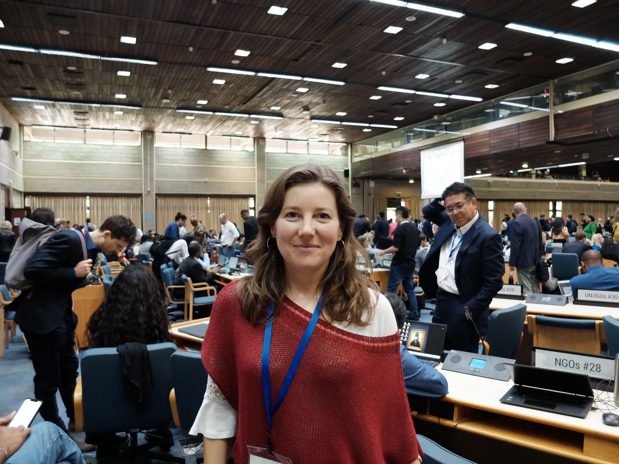 The author attending the talks in Nairobi