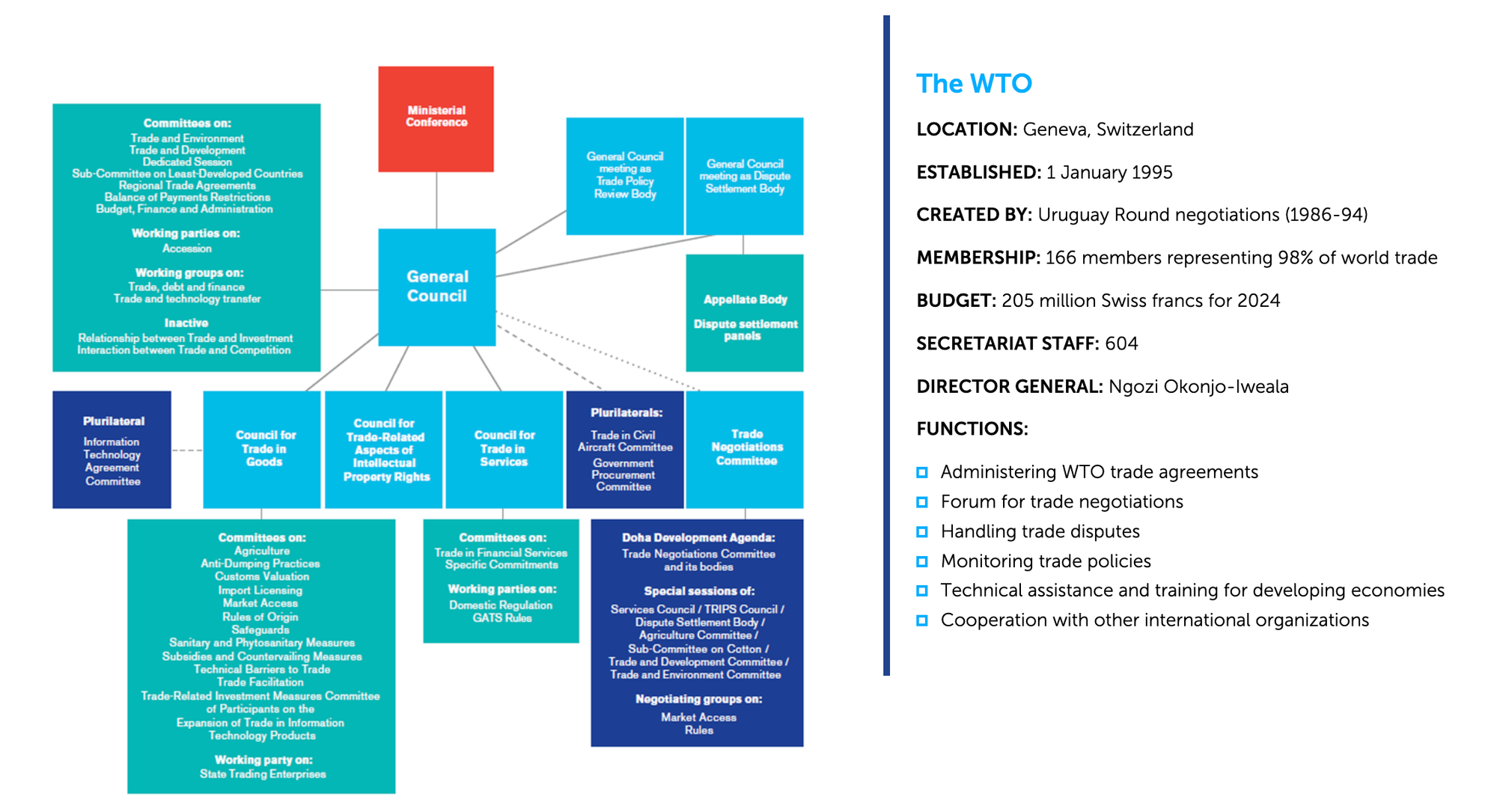 How the World Trade Organization is organized