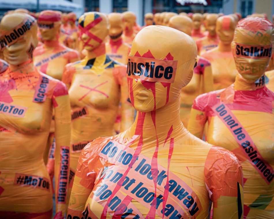 Scene from an event in Bonn, Germany for the U.N. International Day for the Elimination of Violence against Women