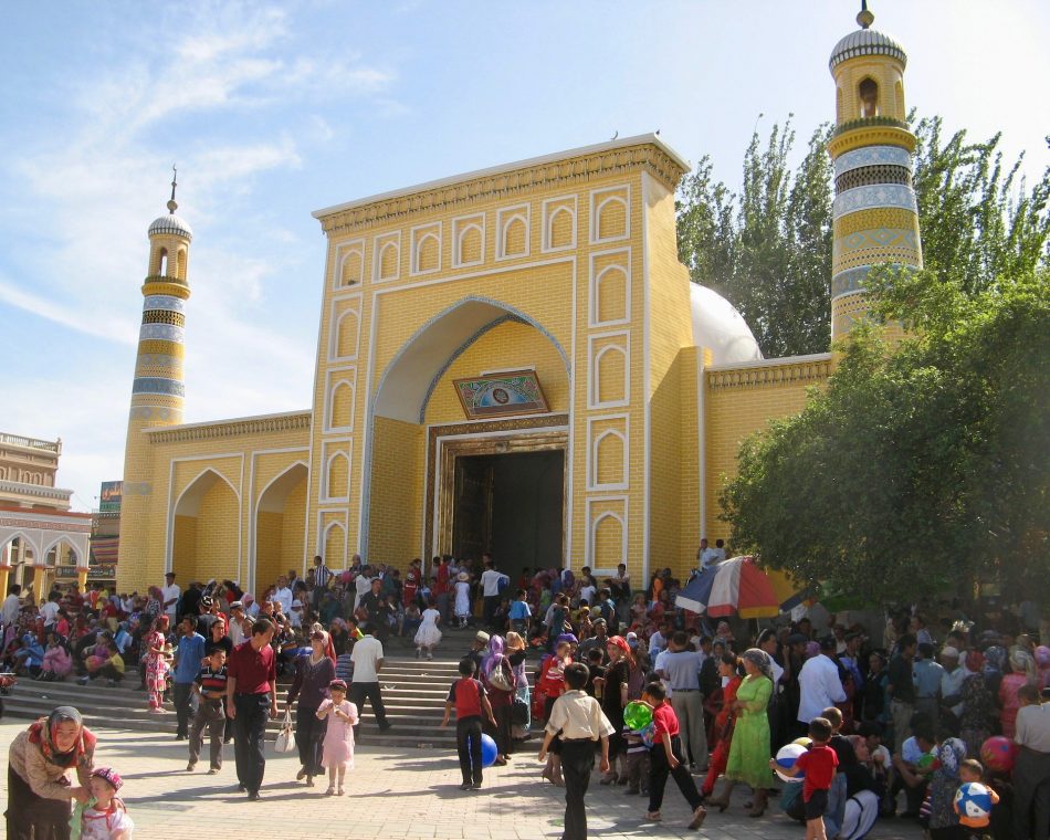 Id Kah Mosque, a center of Islamic culture for Muslim Uyghurs in Kashgar, China