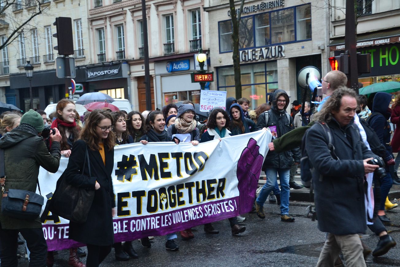 A #MeToo demonstration at Paris in March 2018.