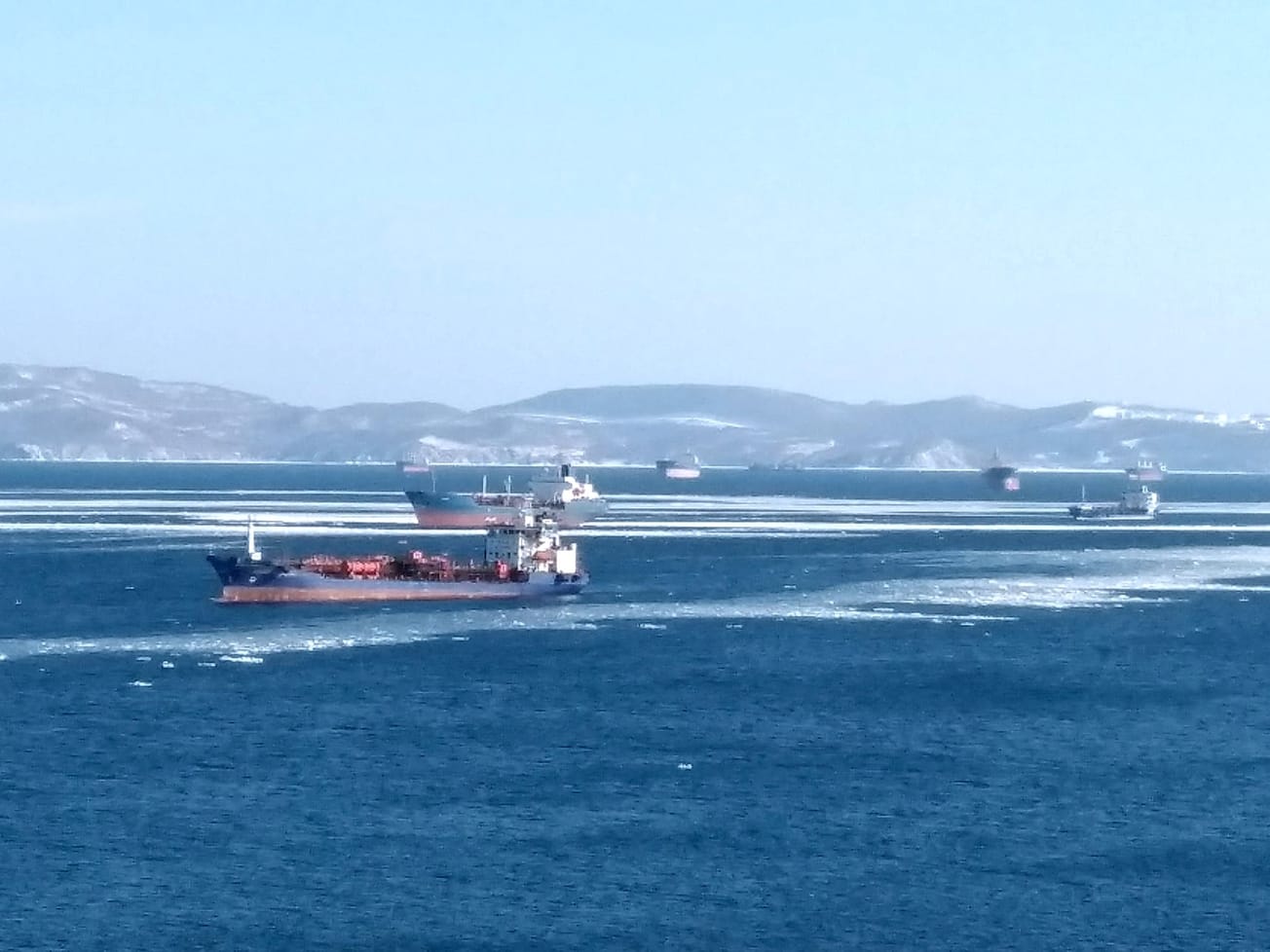 Russia's Vostochny Port on Nakhodka Bay, part of the Sea of Japan