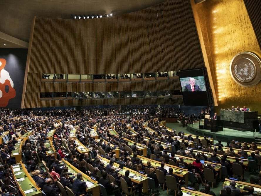 U.S. President Donald Trump addresses the U.N. General Assembly