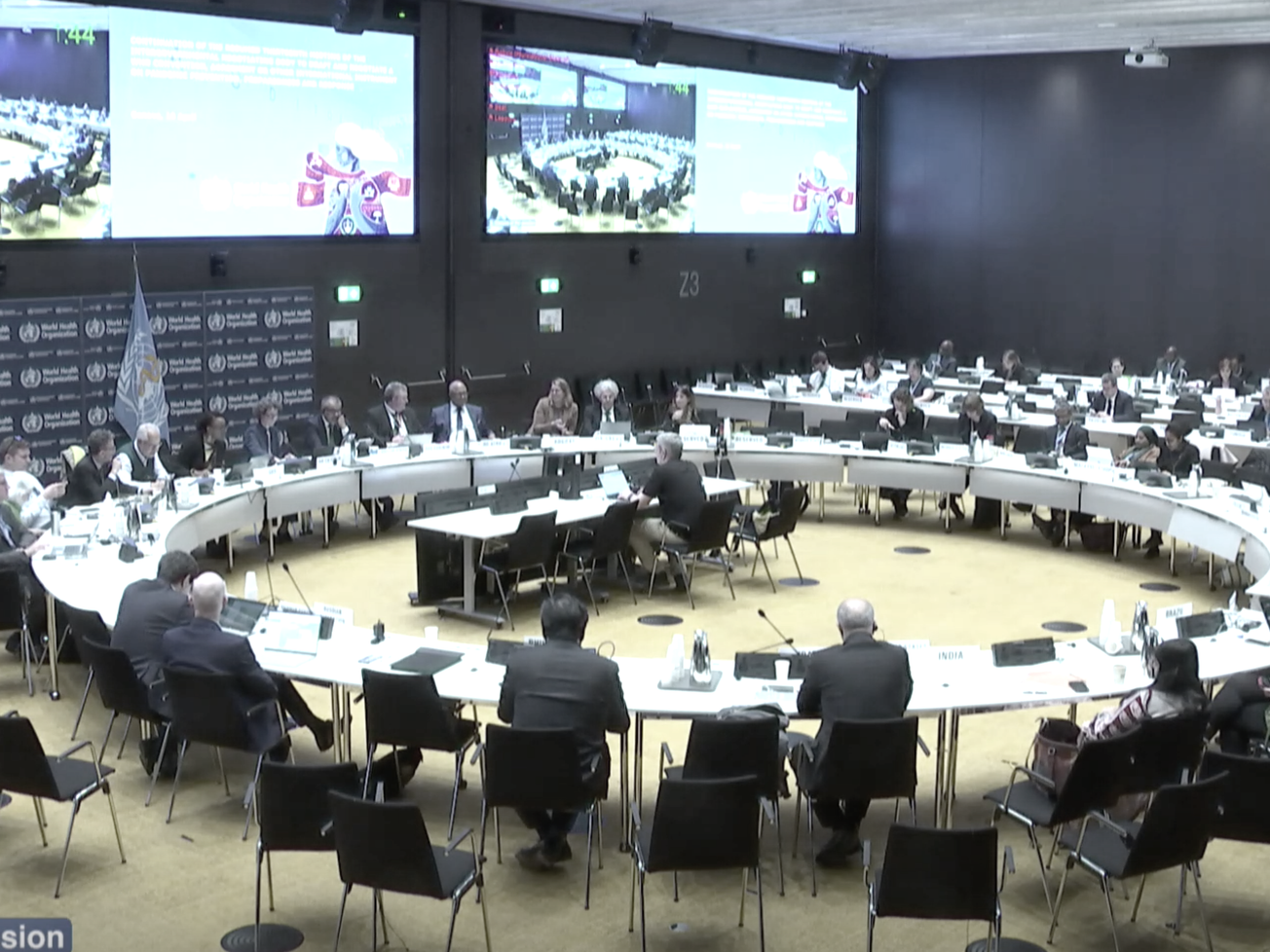 The final session of WHO's Intergovernmental Negotiating Body that drafted the treaty.