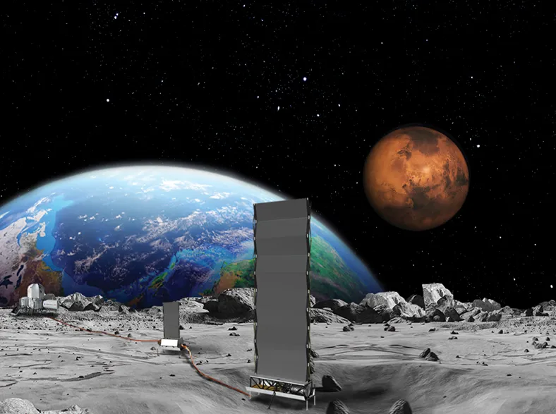A concept image of NASA’s Fission Surface Power Project.