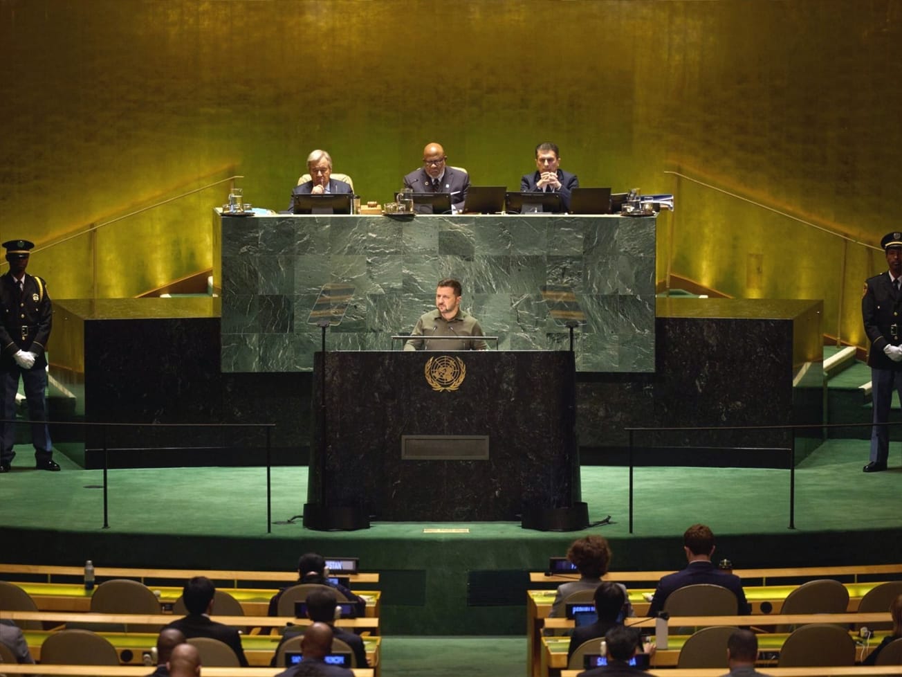 Volodymyr Zelenskyy addresses the U.N. General Assembly