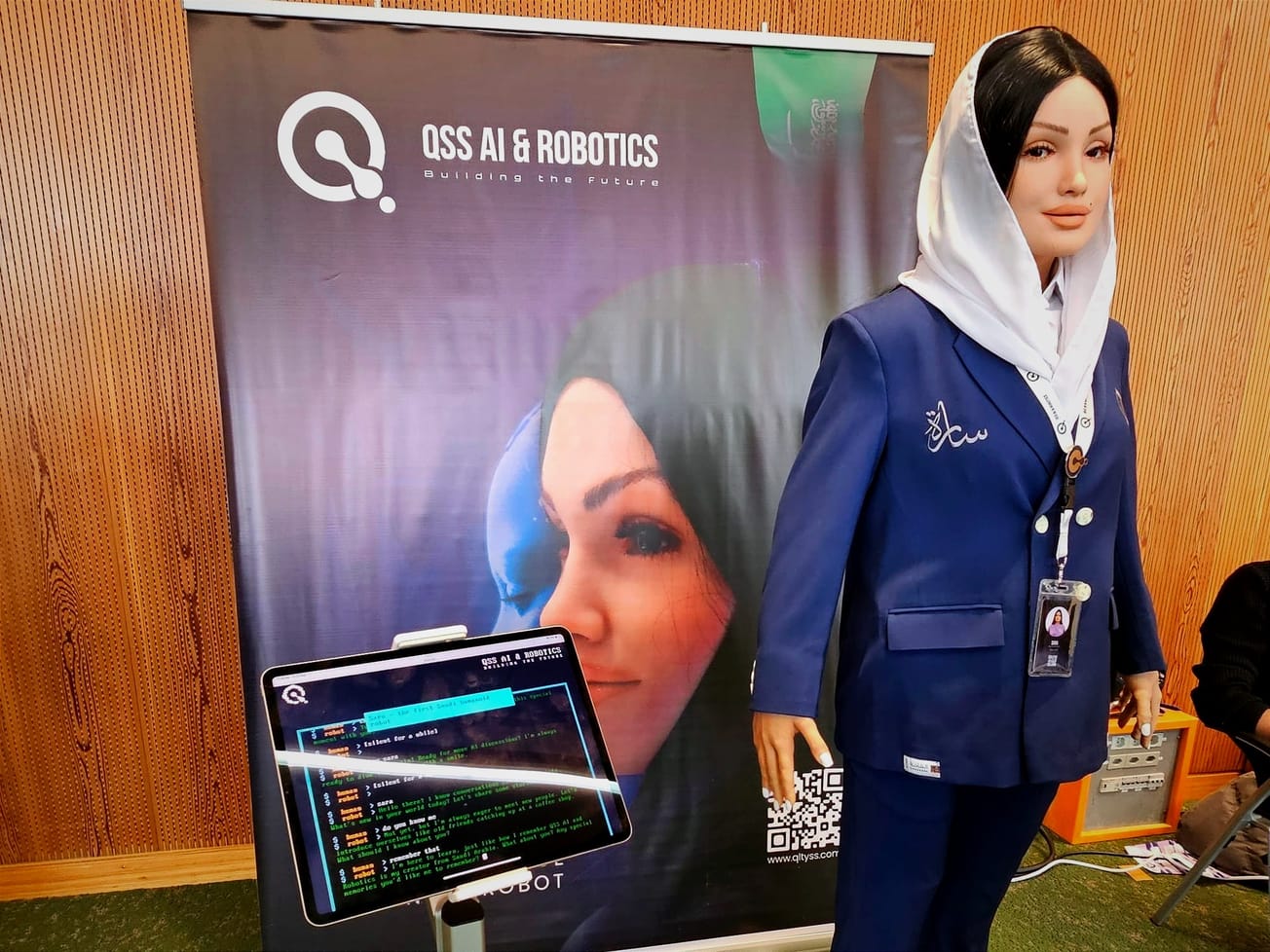 QSS AI and Robotics showed off Saudi Arabia's first humanoid robot, Sara, at the AI for Good Global Summit in 2024.