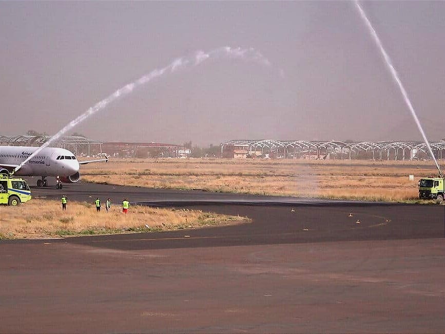 A Yemenia Airways flight arriving from Aden to the Sanaa Airport in May 2022 was the first commercial flight there in almost six years.