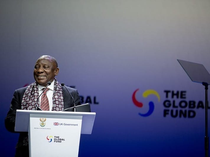 South Africa's President Cyril Ramaphosa served as co-host of the Global Fund's eight replenishment fundraising round in Johannesburg.