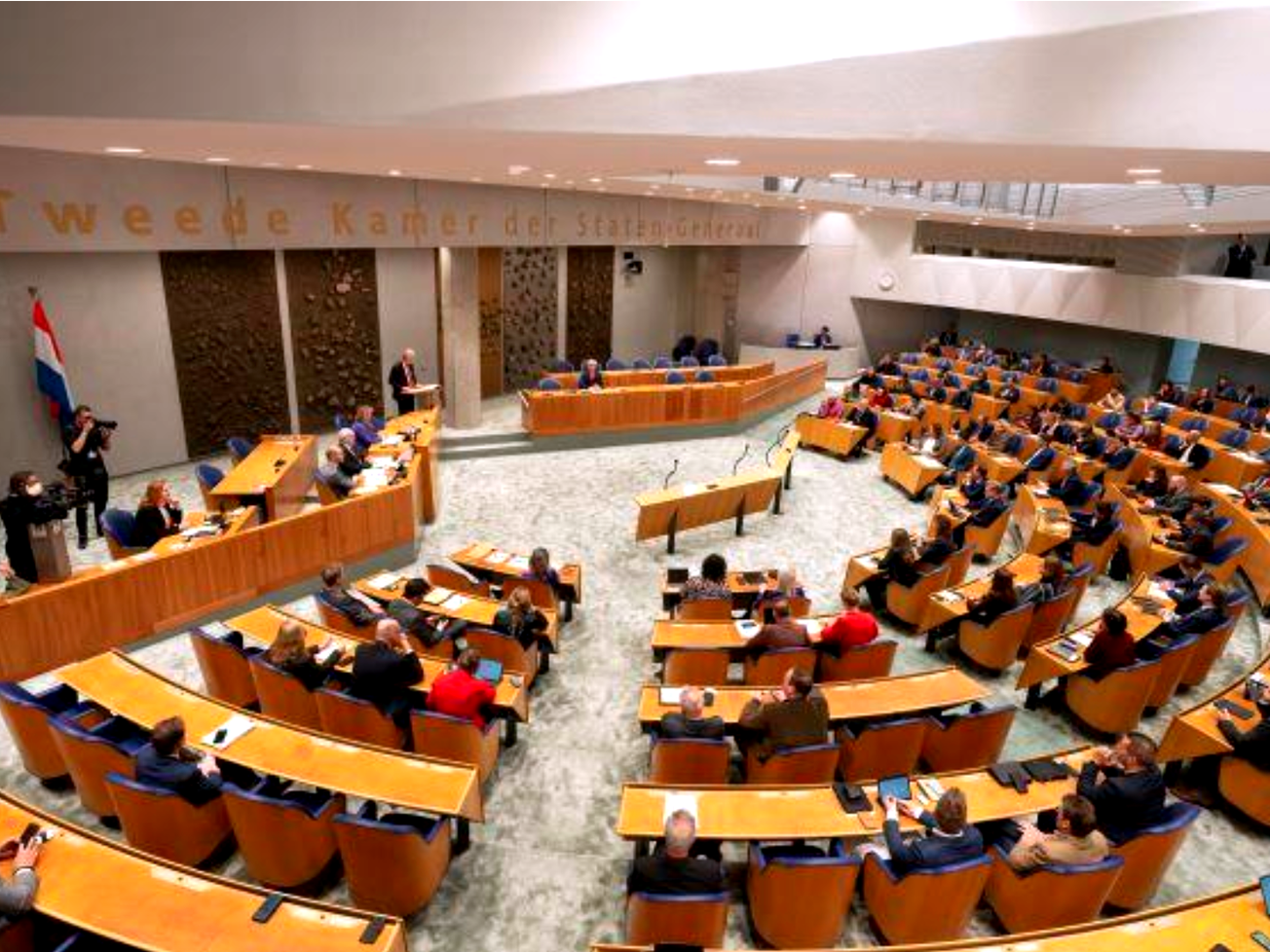 A new House of Representatives in the Netherlands meets in the plenary hall at The Hague in December 2023. 