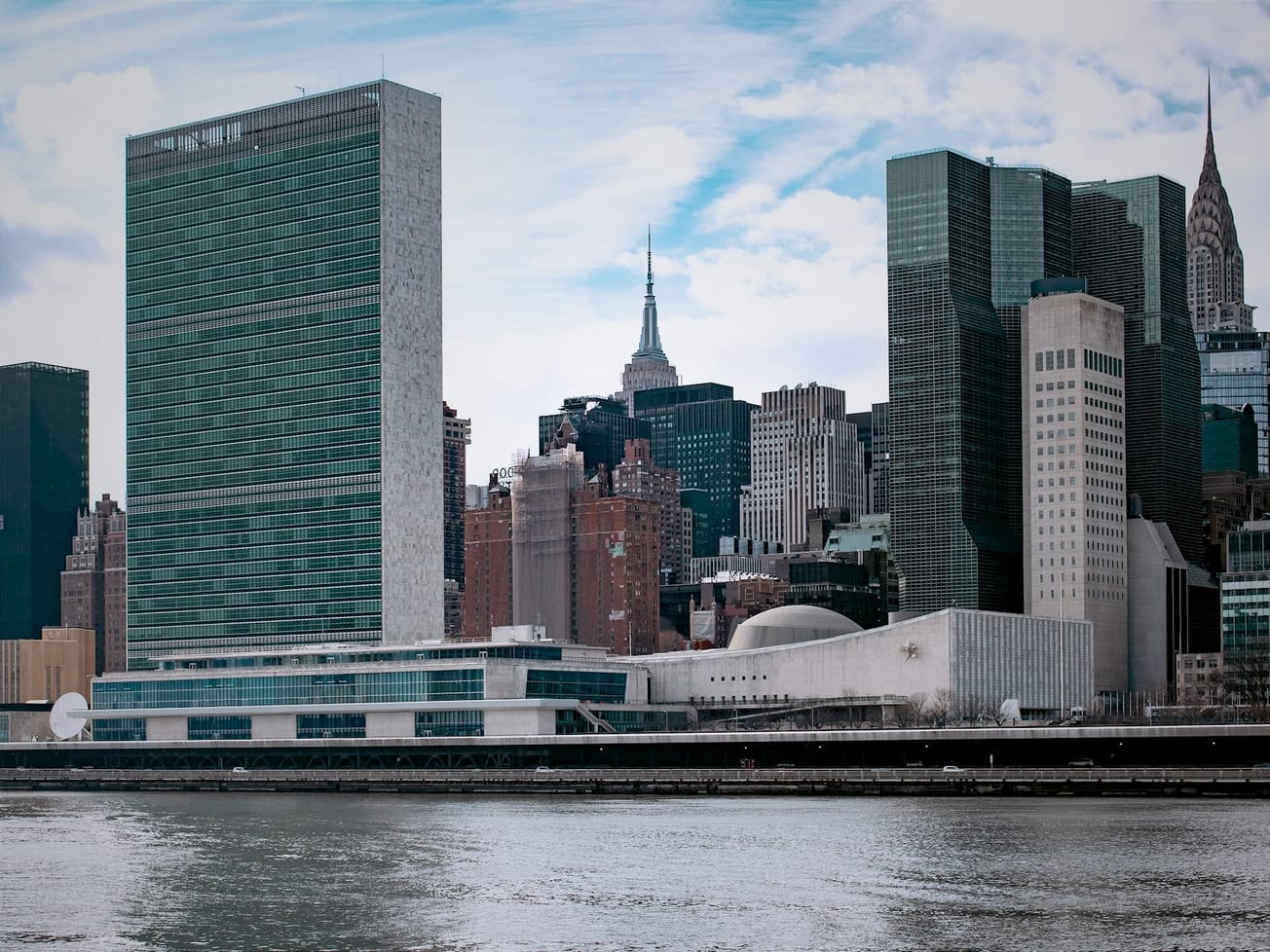 The 38th floor of the United Nations Secretariat building, at left, in New York houses the private office suite and conference rooms of the U.N. secretary-general. 