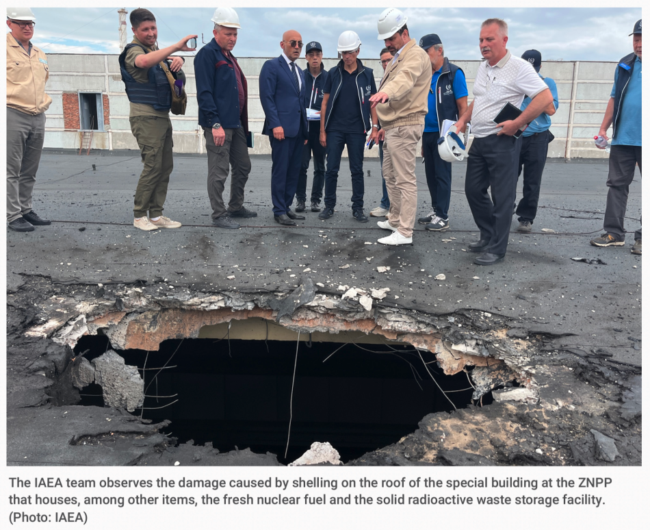 A photo exhibit from the IAEA mission to Ukraine's report
